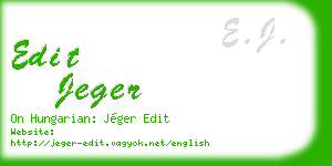 edit jeger business card